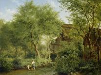 Boys Playing in a Brook, 1871-Bedrich Havranek-Premier Image Canvas