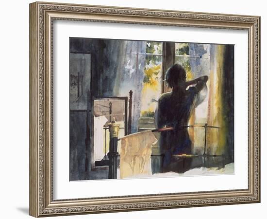 Bedroom at Arlow Road-John Lidzey-Framed Giclee Print