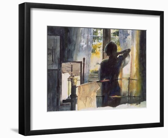 Bedroom at Arlow Road-John Lidzey-Framed Giclee Print