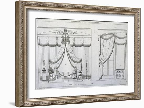 Bedroom Decorations of Mme Recamier-null-Framed Giclee Print