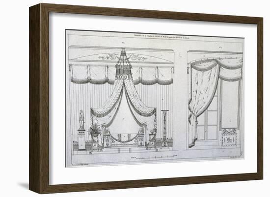 Bedroom Decorations of Mme Recamier-null-Framed Giclee Print