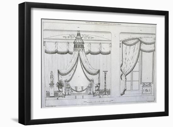 Bedroom Decorations of Mme Recamier-null-Framed Giclee Print