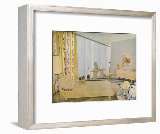 'Bedroom Designed by Suzanne Guiguichon', 1939-Unknown-Framed Photographic Print