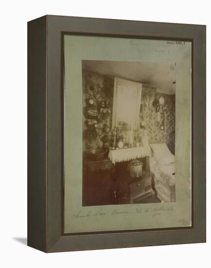 Bedroom of a Female Worker, Rue De Belleville, Paris, 1910-Eugene Atget-Framed Premier Image Canvas