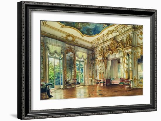 Bedroom of Tsar Alexander I in the Alexander Palace, Tsarskoye Selo, 1855-Luigi Premazzi-Framed Giclee Print