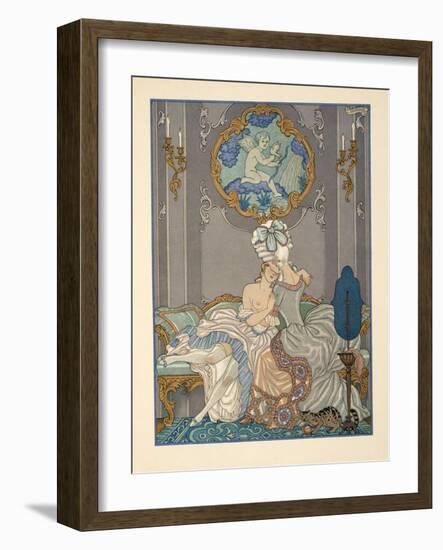 Bedroom Scene from 'Les Liaisons Dangereuses' by Pierre Choderlos De Laclos (1741-1803) Pub. 1934 (-Georges Barbier-Framed Giclee Print