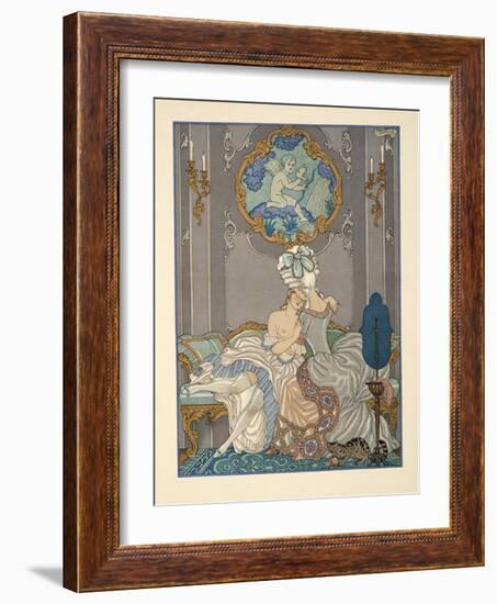 Bedroom Scene from 'Les Liaisons Dangereuses' by Pierre Choderlos De Laclos (1741-1803) Pub. 1934 (-Georges Barbier-Framed Giclee Print