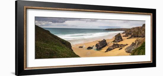 Bedruthan Steps Beach, Wadebridge, Cornwall, England, United Kingdom, Europe-Matthew Williams-Ellis-Framed Photographic Print