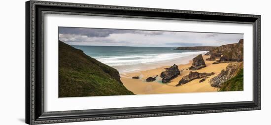 Bedruthan Steps Beach, Wadebridge, Cornwall, England, United Kingdom, Europe-Matthew Williams-Ellis-Framed Photographic Print