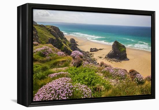 Bedruthan Steps, Newquay, Cornwall, England, United Kingdom-Billy Stock-Framed Premier Image Canvas