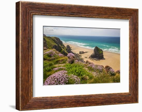 Bedruthan Steps, Newquay, Cornwall, England, United Kingdom-Billy Stock-Framed Photographic Print