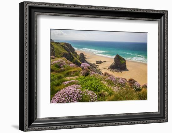 Bedruthan Steps, Newquay, Cornwall, England, United Kingdom-Billy Stock-Framed Photographic Print