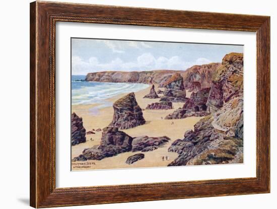 Bedruthan Steps, Nr. Newquay-Alfred Robert Quinton-Framed Giclee Print