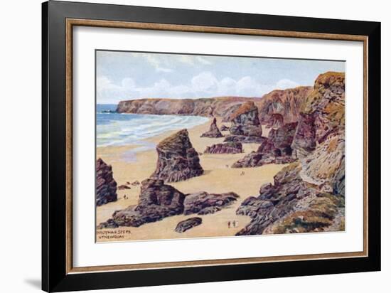 Bedruthan Steps, Nr. Newquay-Alfred Robert Quinton-Framed Giclee Print