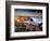 Bedruthan Steps on Cornish Coast, with Flowering Thrift, Cornwall, UK-Ross Hoddinott-Framed Photographic Print