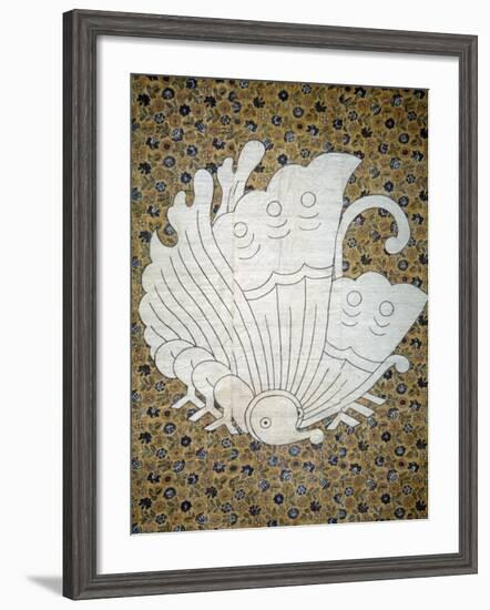 Bedspread Futonji Patterned Floral Print Calico-null-Framed Giclee Print