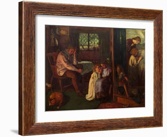 Bedtime, 1862-Arthur Hughes-Framed Giclee Print