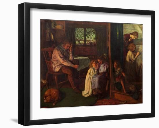 Bedtime, 1862-Arthur Hughes-Framed Giclee Print