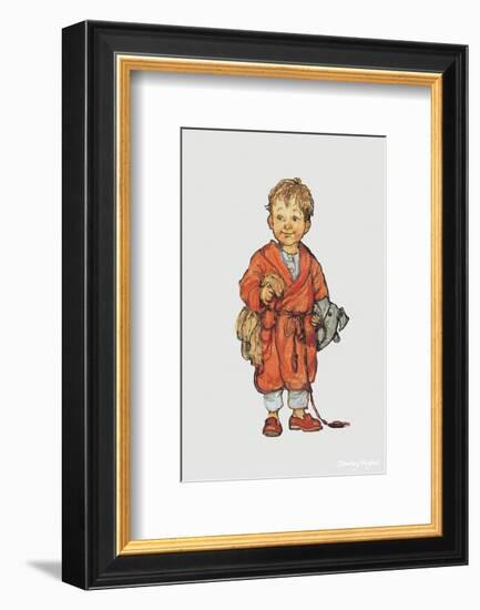 Bedtime - Alfie Illustrated Print-Shirley Hughes-Framed Giclee Print