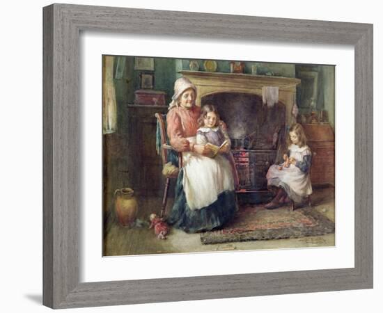 Bedtime Story, 1910-William Kay Blacklock-Framed Giclee Print