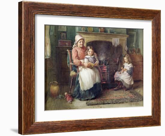 Bedtime Story, 1910-William Kay Blacklock-Framed Giclee Print