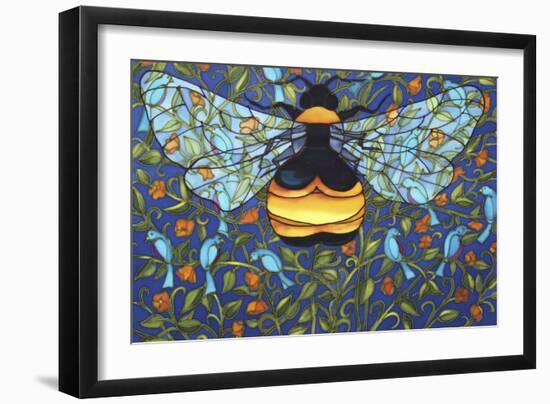 Bee And Blue Birds-Holly Carr-Framed Giclee Print