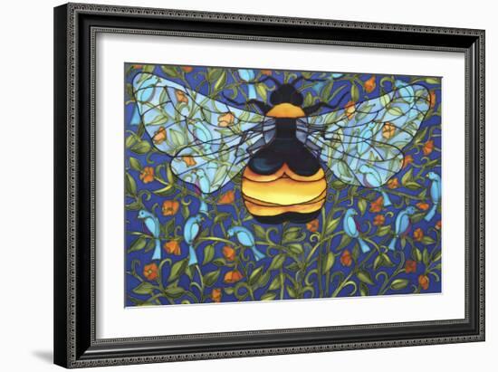 Bee And Blue Birds-Holly Carr-Framed Giclee Print