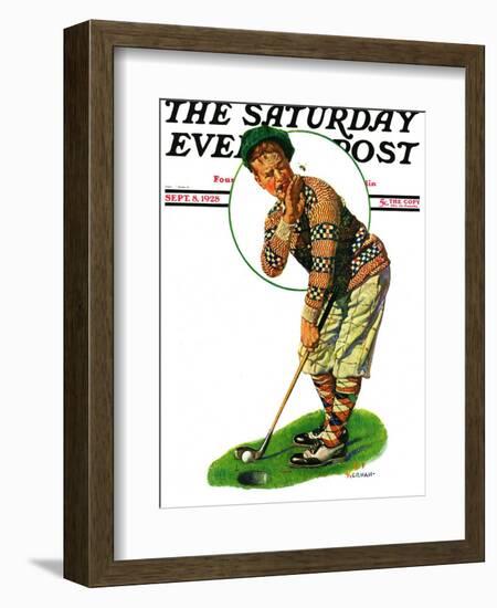 "Bee and Putter," Saturday Evening Post Cover, September 8, 1928-J.F. Kernan-Framed Giclee Print