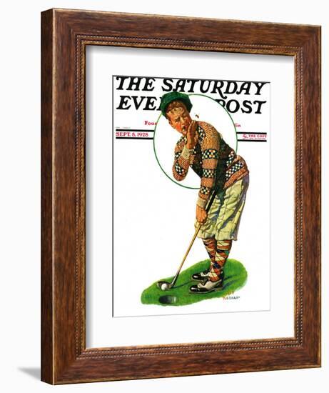 "Bee and Putter," Saturday Evening Post Cover, September 8, 1928-J.F. Kernan-Framed Giclee Print