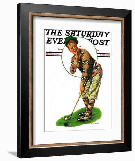 "Bee and Putter," Saturday Evening Post Cover, September 8, 1928-J.F. Kernan-Framed Giclee Print