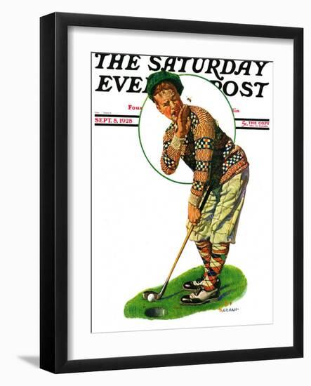 "Bee and Putter," Saturday Evening Post Cover, September 8, 1928-J.F. Kernan-Framed Giclee Print