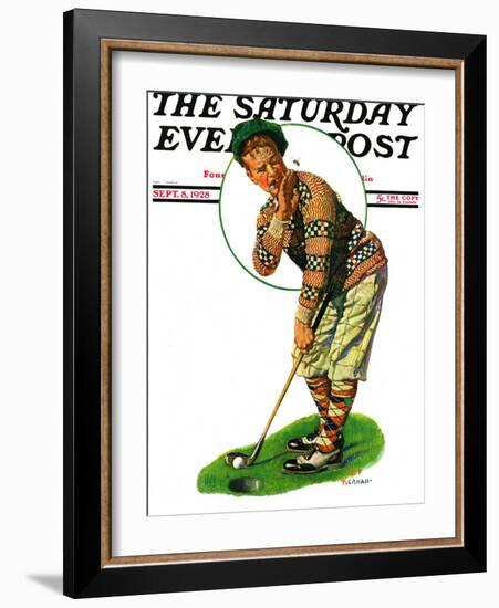 "Bee and Putter," Saturday Evening Post Cover, September 8, 1928-J.F. Kernan-Framed Giclee Print