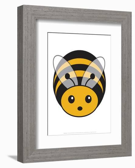 Bee - Animaru Cartoon Animal Print-Animaru-Framed Giclee Print