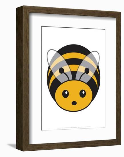 Bee - Animaru Cartoon Animal Print-Animaru-Framed Giclee Print