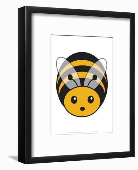 Bee - Animaru Cartoon Animal Print-Animaru-Framed Giclee Print