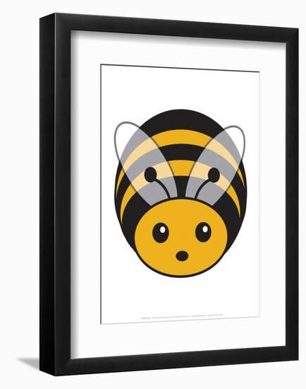 Bee - Animaru Cartoon Animal Print-Animaru-Framed Giclee Print