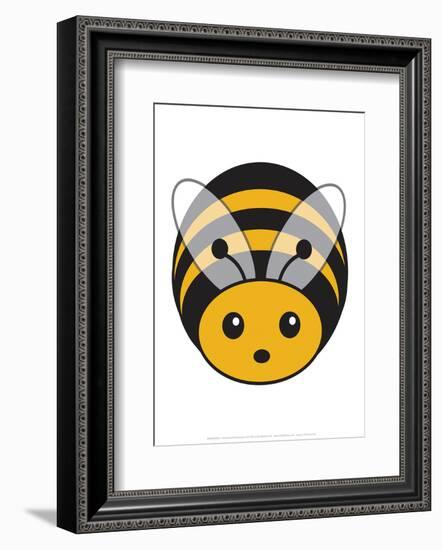 Bee - Animaru Cartoon Animal Print-Animaru-Framed Giclee Print