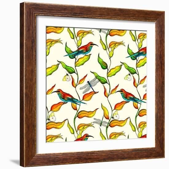 Bee Eaters, 2017-Andrew Watson-Framed Giclee Print