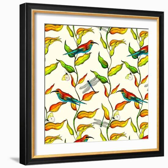 Bee Eaters, 2017-Andrew Watson-Framed Giclee Print