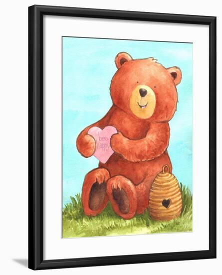 Bee Happy Bear-Melinda Hipsher-Framed Giclee Print