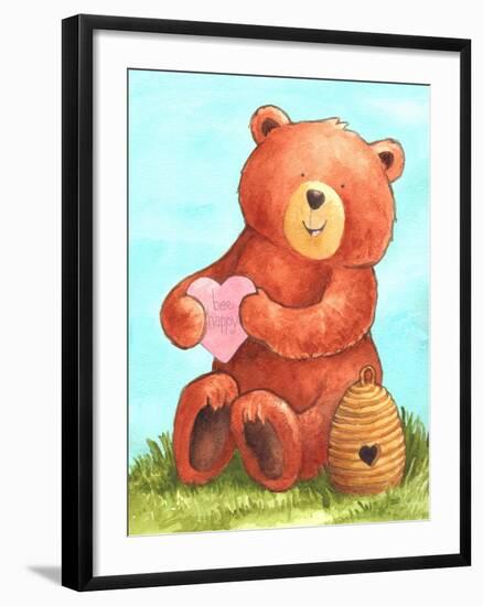 Bee Happy Bear-Melinda Hipsher-Framed Giclee Print