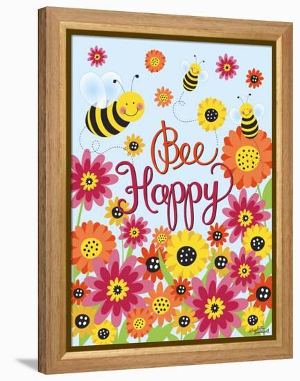 Bee Happy-Elizabeth Caldwell-Framed Premier Image Canvas