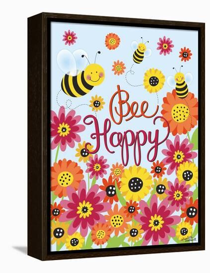 Bee Happy-Elizabeth Caldwell-Framed Premier Image Canvas