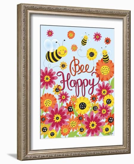 Bee Happy-Elizabeth Caldwell-Framed Giclee Print