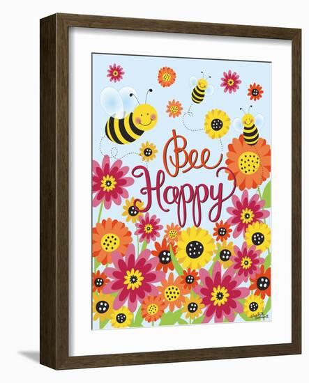 Bee Happy-Elizabeth Caldwell-Framed Giclee Print