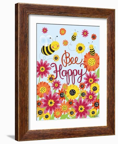 Bee Happy-Elizabeth Caldwell-Framed Giclee Print