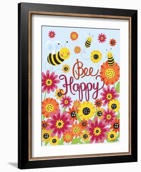 Bee Happy-Elizabeth Caldwell-Framed Giclee Print