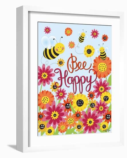 Bee Happy-Elizabeth Caldwell-Framed Giclee Print
