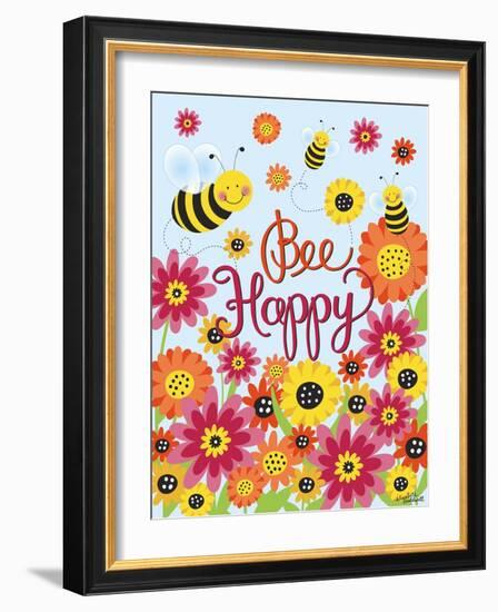 Bee Happy-Elizabeth Caldwell-Framed Giclee Print