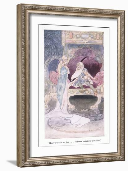 "Bee", He Said to Her. "Choose Whatever You Like."-Charles Robinson-Framed Giclee Print